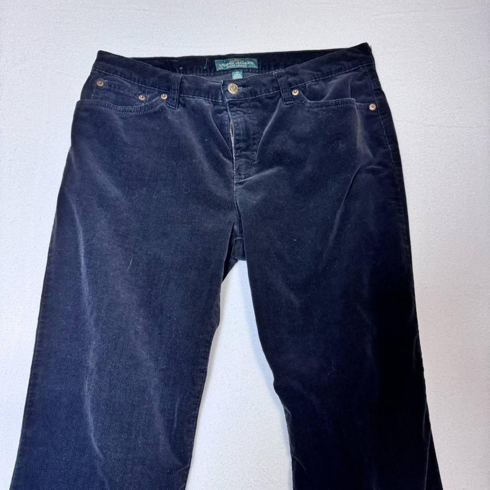Lauren Ralph Lauren Black corduroy Women Jeans sz 12 - Picture 2 of 8